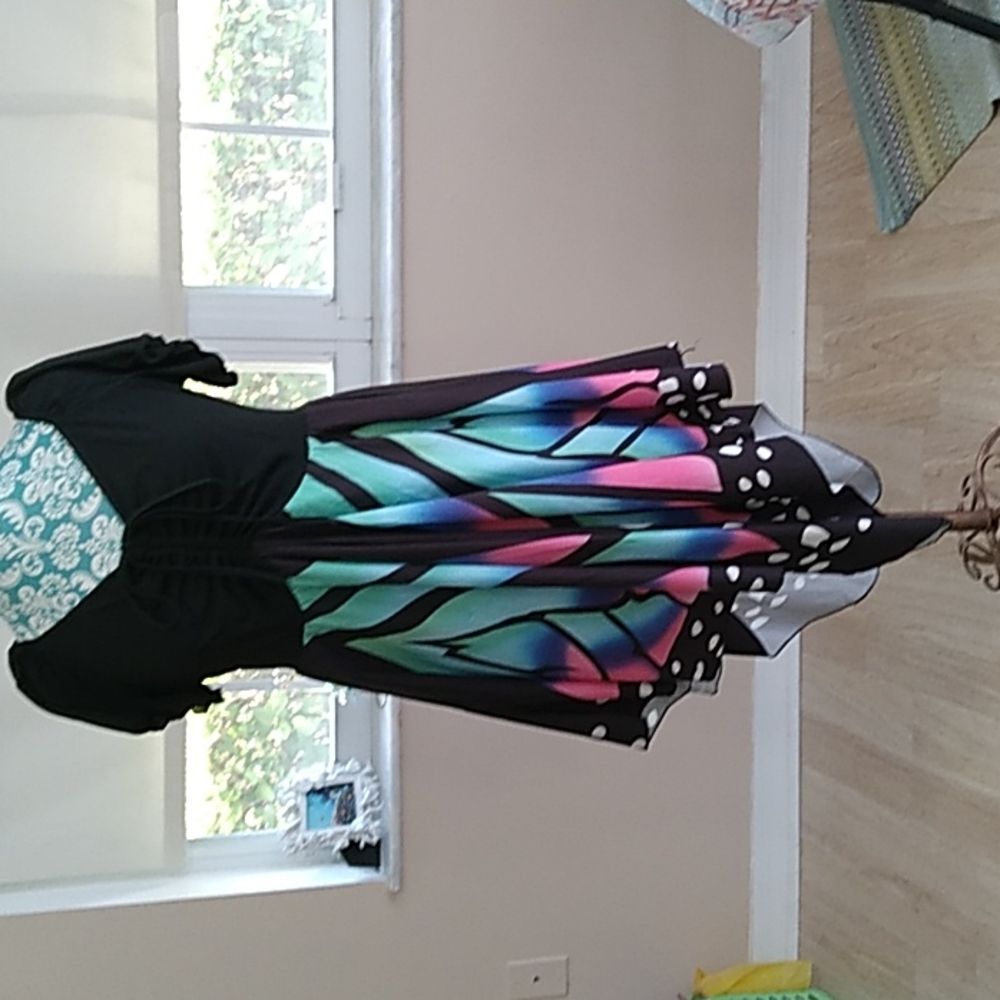 Butterfly dress with gathered front XL (runs small